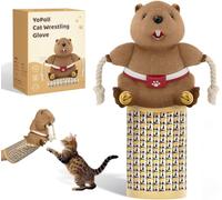 Yizemay Cat Wrestler, Cat Wrestling Puppet, Interactive Toys for Cats Wrestling Glove with Tough Padding, Hand Puppe Plush Toy for Boredom Busting Training and Exercise.