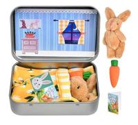 Yizemay Easter Bunny in A Box, Easter Gifts for Kids Adults, A Little Pocket Rabbit Hug Mini Bunny Hug Cute Basket Stuffer Stuffed Animals Positive Miss You Gifts.