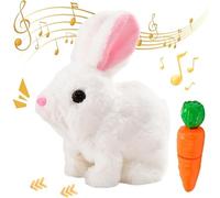 Yizemay Easter Bunny-My Realistic Bunny Toy, Easter Gifts for Kids, Interactive Rabbit Toy, Electronic Rabbit Plush Toy for Birthday Gifts