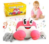 Yizemay Musical Crawling Crab Toy, Sensory Toys for Babies, Dancing Crab Toy, Girls Boys Baby Sensory Toys for 6 to 12 Months, Fun Interactive Infant Montessori Toddler Toy for 1st Birthday Gifts