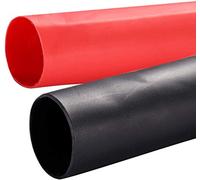 Yizerel 2 Pack 1/2''(12.7mm) Heat Shrink Tube 3:1 Adhesive-Lined Heat Shrinkable Tubing Black&RED 4Ft
