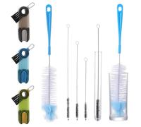 Yizerel 7 Pack Bottle Brush Cleaner Set, 3 in 1 Cup Lid Gap Cleaning Brush, Straw Brush Water Bottle Brush, Multifunctional Insulation Bottle Cleaning Tools, Home Kitchen Cleaning Tools