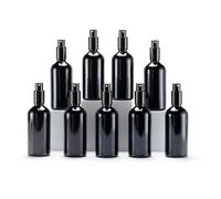Yizhao 100ml Black Glass Spray Bottle for Essential Oils, Small Empty Fine Mist Spray Bottle, for Cleaning, Aromatherapy, Cosmetic Sprays, Hair -9 Pcs