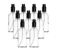 Yizhao 100ml Clear Glass Spray Bottle for Essential Oils, Small Empty Fine Mist Spray Bottle, for Cleaning, Aromatherapy, Cosmetic Sprays, Hair -9 Pcs