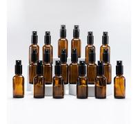 Yizhao 30ml Amber Glass Spray Bottle for Essential Oils, Small Empty Fine Mist Spray Bottle, for Cleaning, Aromatherapy, Cosmetic Sprays, Hair -18 Pcs
