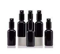 Yizhao 30ml Black Glass Spray Bottle for Essential Oils, Small Empty Fine Mist Spray Bottle, for Cleaning, Aromatherapy, Cosmetic Sprays, Hair -6 Pcs
