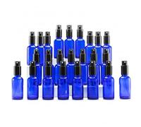 Yizhao 30ml Blue Glass Spray Bottle for Essential Oils, Small Empty Fine Mist Spray Bottle, for Cleaning, Aromatherapy, Cosmetic Sprays, Hair -24 Pcs