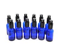 Yizhao 30ml Blue Glass Spray Bottle for Essential Oils, Small Empty Fine Mist Spray Bottle, for Cleaning, Aromatherapy, Cosmetic Sprays, Hair -18 Pcs
