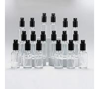Yizhao 30ml Clear Glass Spray Bottle for Essential Oils, Small Empty Fine Mist Spray Bottle, for Cleaning, Aromatherapy, Cosmetic Sprays, Hair -18 Pcs