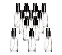 Yizhao 30ml Clear Glass Spray Bottle for Essential Oils, Small Empty Fine Mist Spray Bottle, for Cleaning, Aromatherapy, Cosmetic Sprays, Hair -12 Pcs