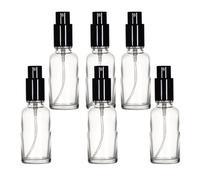Yizhao 30ml Clear Glass Spray Bottle for Essential Oils, Small Empty Fine Mist Spray Bottle, for Cleaning, Aromatherapy, Cosmetic Sprays, Hair -6 Pcs