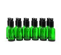 YIZHAO 30ml Green Glass Spray Bottle for Essential Oils, Small Empty Fine Mist Spray Bottle, for Cleaning, Aromatherapy, Cosmetic Sprays, Hair -24 Pcs