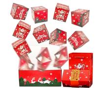 YIZHAOLAI Surprise Gift Box Explosion, Christmas Surprise Box Gift Boxes for Money, Folding Bouncing Money Box for Cash Gift, Envelope Gift Box for Christmas Birthday Anniversary Proposal (Red A)