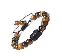 YIZHEDE Zodiac Bracelet for Women and Men, Zodiac Sign Natural Stone Beaded Bracelet, Adjustable Horoscope Astrology Bracelet with Zodiac Card, Birthday Gift for Her Him, Adjustable, Nylon, no