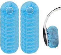 Yizhet 100 Pcs Headphone Covers Disposable, 12cm, Fits 10-12cm Headsets | Non-Woven Fabric Stretchable, 4.72 inch Headphone Ear Covers for 3.93" - 4.72" Headsets, for Gym Libraries Gaming, Blue