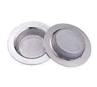 Yizhet 2PCS Kitchen Sink Strainer, 11.2cm/4.41 inch Width, 2cm/0.78 inch Depth, Stainless Steel Shower Hair Catcher, Bath Drain Cover