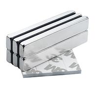 Yizhet 6 Packs 60 * 10 * 5mm Magnets, Strong Neodymium Magnet Bar, Self Adhesive for Fridge, Crafts, Whiteboard, DIY, Home and Office