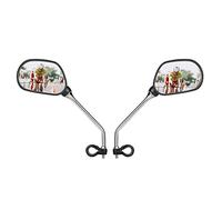 Yizhet Bike Mirrors, 2 Pcs Adjustable Bicycle Wing Mirrors for 22.2mm Handlebars, 360° Rotatable, Real Glass with Reflectors for Mobility Scooter, Electric Bikes (Only for Handlebars of 22.2mm)