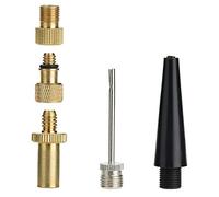 Yizhet Bike Valve Adapter Set, 5 Pcs Dunlop Presta Schrader Valve Adaptors | Kit SV AV DV Inflation Needle Nozzle for Bicycle Air Pump, Floor Pump, Air Mattress, Ball, Tyres