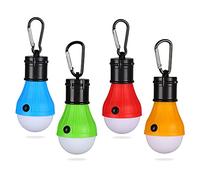 Yizhet Camping Lights, Tent Lights with Carabiner Clips Waterproof Battery Powered LED Camping Lantern Portable Bulb Camping Lamp Tent Lantern Emergency Lights for Camping Hiking Fishing (4 Pack)
