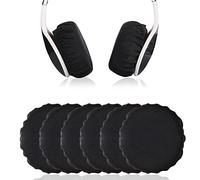 Yizhet Headphone Cover Washable 10cm / 3.93", Fits 9-10.5cm Headsets, 6 Pcs | Headphone Sweat Covers for 3.54"-4.13" Headsets, Flex Fabric Stretchable for Gym Libraries Studying Gaming Aviation Racing