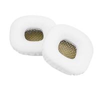 Yizhet Replacement Earpads Compatible with Marshall Major II I Major 1 2 Headphone Ear Pads, 1 Pair White Replacement Headset Ear Cushion made of Protein Leather & Memory Foam