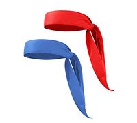 Yizhet Sports Headband, 2 Pcs Head Tie Unisex for Men and Women, Non-Slip Head Bands Red & Blue, Pirate Bandana for Running, Tennis, Cycling, Yoga