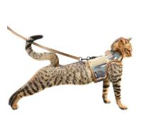 YIZHI MIAOW Tactical Cat Harness and Leash, Green Jungle Camo, Medium | No Over-the-head, Easy on or off, for Small to Average Cat Walks, Vest Style, Adjustable Hook and Loop, Lightweight