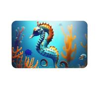 Yizhiyz Seabed Coral Seahorse Diatomaceous Earth Mat 19.7x31.5 Inches, Absorbent, Quick-Drying, Wear-Resistant, Suitable for Bathroom and Kitchen.