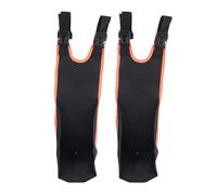 Yizilong 1 Pair Rest Footpegs Rear Passenger Foot Rest Foldable Peg Oxford fabric Black+Orange Piping for Fourtrax Foreman 4x4, for Brute Force 300/750