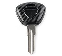 Yizilong 1 Set Uncut Blank Blade Key Shell Protection Guard Cover Housing Metal Carbon Fiber Pattern Motorbike For 1050 T955 Street Triple 675 Tiger 800