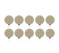 Yizilong 10 pcs G4 5050 24 SMD LED Bulb Lamp Super Bright White RV Camper Cabinet Dome Light DC 12V For Car Truck Landscaping, Warm White Light