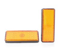 Yizilong Motorbike Universal Rectangle Reflector 24 Marker Tail Brake Stop Light Accessaries Car Trailer Truck RV Trailer, Orange, Style A Powersport