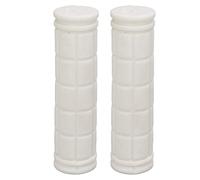 YIZISECCE Bike Handle Grips, Ergonomic, Non-Slip Rubber, for Mountain Road Bikes, 23mm Diameter, 11.5cm Length, Unilateral Locking, Durable Comfort Grip (White)