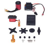 YIZISECCE Brushless Motor, For Rc Car, 3100Kv High Speed, 60A Esc With Program Card, 25Kg Metal Gear Servo, 1/10 Scale, Waterproof, Low Noise Design, Long Service Life, Efficient P