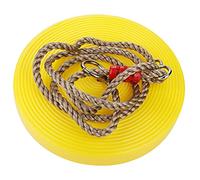 YIZISECCE Children Swing Disc Toy, for Kids, Round Rope Swings, Outdoor Entertainment Activity, Heavy Duty, Durable Material, Safe Playground Equipment, Fun Play Set, 360 Rotation, (Yellow spiral)