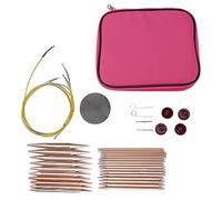 YIZISECCE Circular Needle Interchangeable, for Knitting, Rose Gold Color Weaving Crochet, with Storage Case, 26Pcs Set, Flexible Cable, Smooth Joins, Ergonomic Handles, Durable Tip