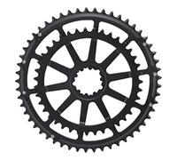 YIZISECCE CNC Machining Bike Chainring for Mountain Road Bikes, High Strength Aluminum Alloy, Hollow Design Lightweight, Narrow Wide Tooth, Double Chainring, 53-39T Teeth Compatibl