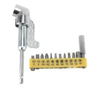 YIZISECCE For 105 Degree Right Angle Drill Adapter, Steel, with 12 Screwdriver Bits, for Impact Drivers and Drills Rules compliance: No absolute terms, promotional terms and