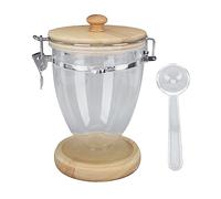 YIZISECCE For Coffee Bean Container - Clear Food Storage Jar with Airtight Lid for Loose Leaf Tea, Coffee, Sugar, Nuts Rules compliance: There are no absolute terms, promotional (Small)