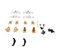 YIZISECCE for FCX24 1/24 Crawler High Accuracy Aluminium Alloy Brass Portal Axle Housing Set, Front and Rear, High Polish, Precision Fit, Durable Performance, Smooth Operation (Golden)