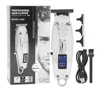 YIZISECCE for Men's LCD Display Electric Hair Clipper, High Power Golden Hair Trimmer Styling Tool Rules Compliance: There are no Absolute Terms, Promotional Terms and Special (Silver)