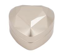 YIZISECCE LED Heart Shaped Necklace Box Elegant Stylish Small Jewelry Gift Box for Present Wedding Engagement Proposal Birthday (Gold)