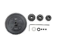YIZISECCE M1 5mm 52T Spur Gear, for 1/8 1/7 Rc Car, 12T 14T 16T Pinion Gear Set, High Precision Machined, Durable Metal Alloy, Smooth Transmission, Low Noise Design, Easy Installat
