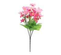 YIZISECCE Simulated Flowers Lifelike Decorative Fake Flowers Romantic Vibrant Artificial Floral Bouquet for Fence Garden (Roseate Chrysanthemum)