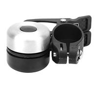 YIZISECCE Vintage Double Bell, Loudly Sound Mountain Bike Horn, Knocking Cycling Accessory for Mountain Bike (Black Silver)