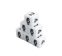 YIZITU 100 Pieces Six Sided White Gaming Cubes Math Counting Teaching Props Birthday Parties Board Game