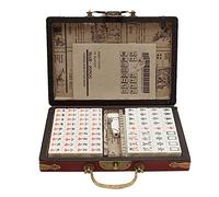 YIZITU 146 Sheets Light Portable Vintage Traditional Chinese Mahjong Mahjong Set With Box Mahjong Family Board Game