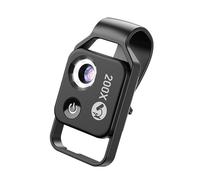 YIZITU 200X LED Lighted Pocket Microscope With Builtin LED Universally Smartphone Digiscoping Adapter Clip Macro Lens Phone Microscope Clip
