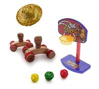 YIZITU 3 Pcs/Set Bird Puzzle Pulley Basketball Stand Hat Parrots Intelligence Toy